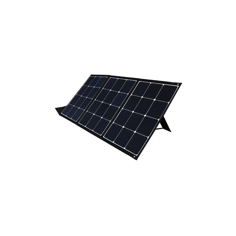 Foldable solar charger 120W, 2xUSB, QC3.0, with adapters
