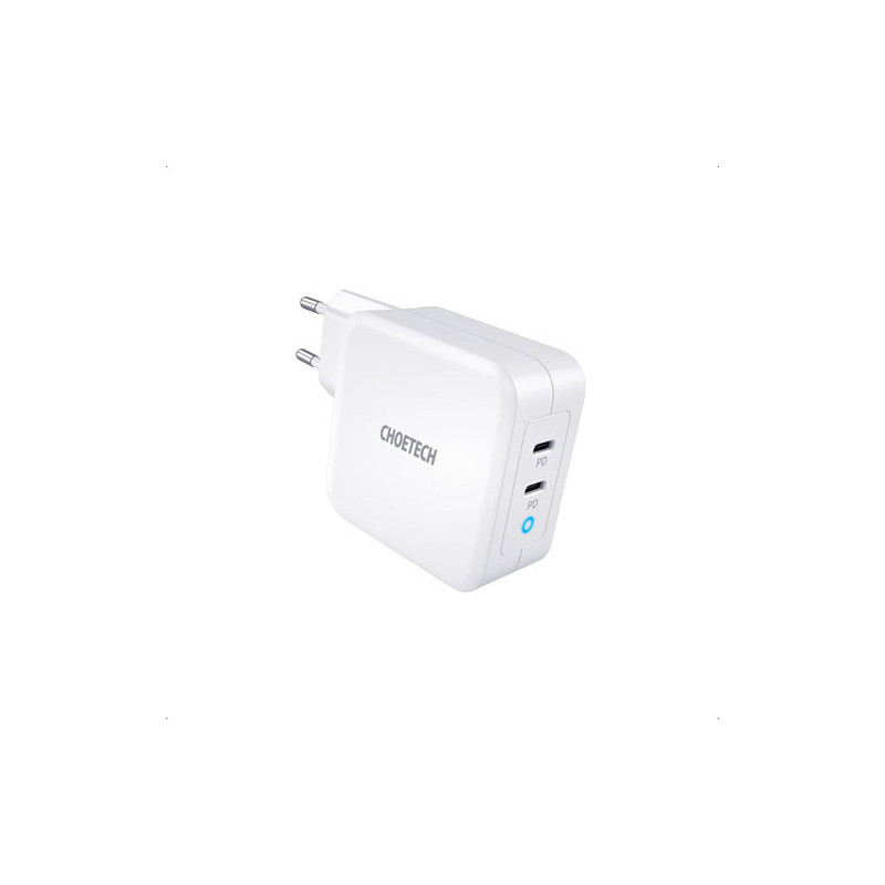 Charger CHOETECH GaN 2xUSB Type-C: 100W, PD