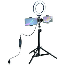 LED žiedinė lempa 16cm, su...