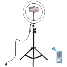 LED žiedinė lempa 26cm, su...