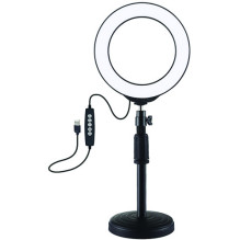 LED žiedinė lempa 16cm, su...
