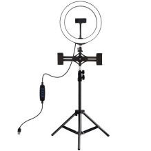 LED žiedinė lempa 26cm, su...