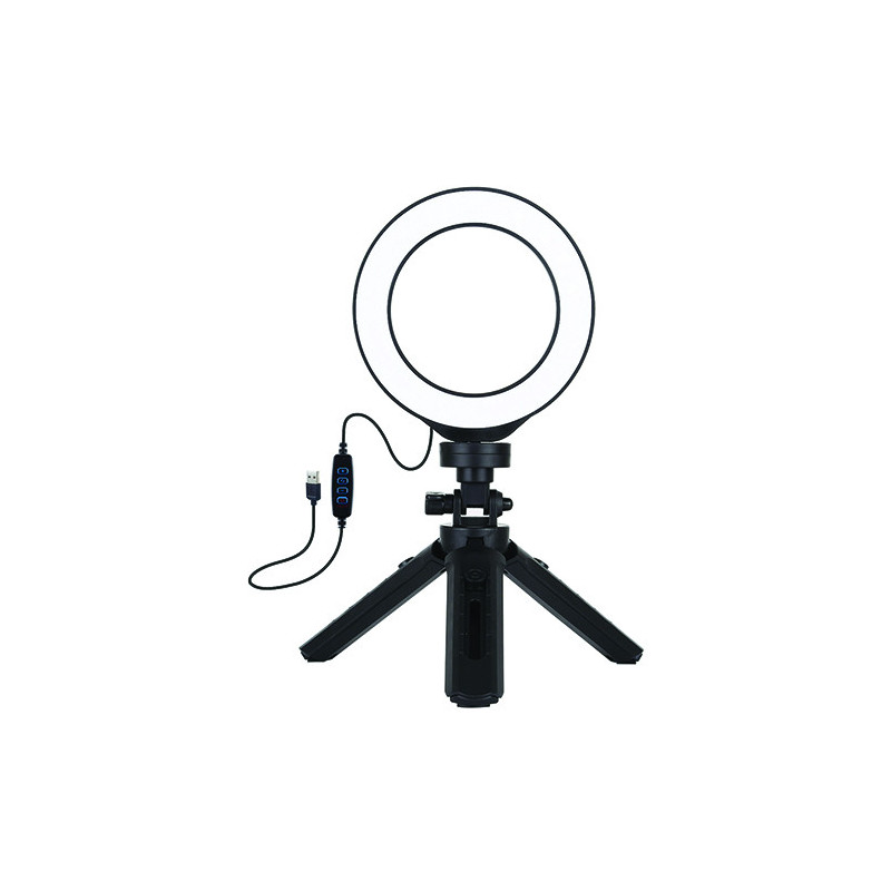 LED ring light 12cm, with tripod stand up to 14.5cm, USB