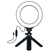 LED ring light 16cm, with tripod stand 12-14.5cm, USB
