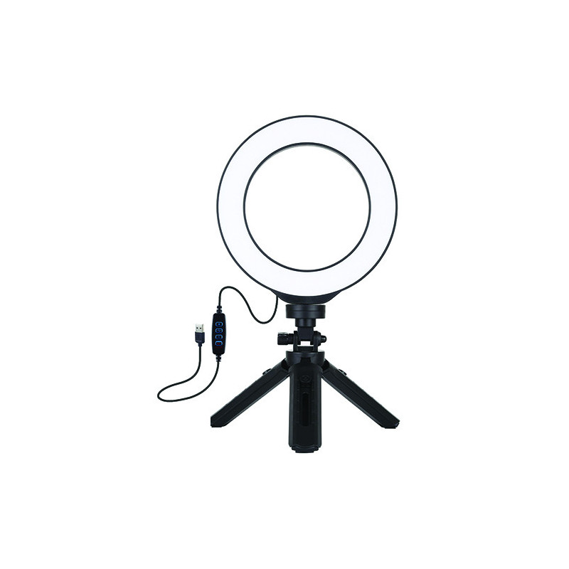 LED ring light 16cm, with tripod stand 12-14.5cm, USB