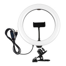 LED žiedinė lempa 26cm, su...