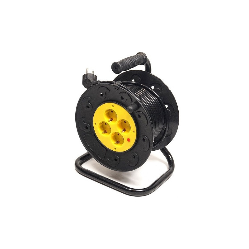 Extension cord with reel 15m, 4 sockets, 3x1.5mm2