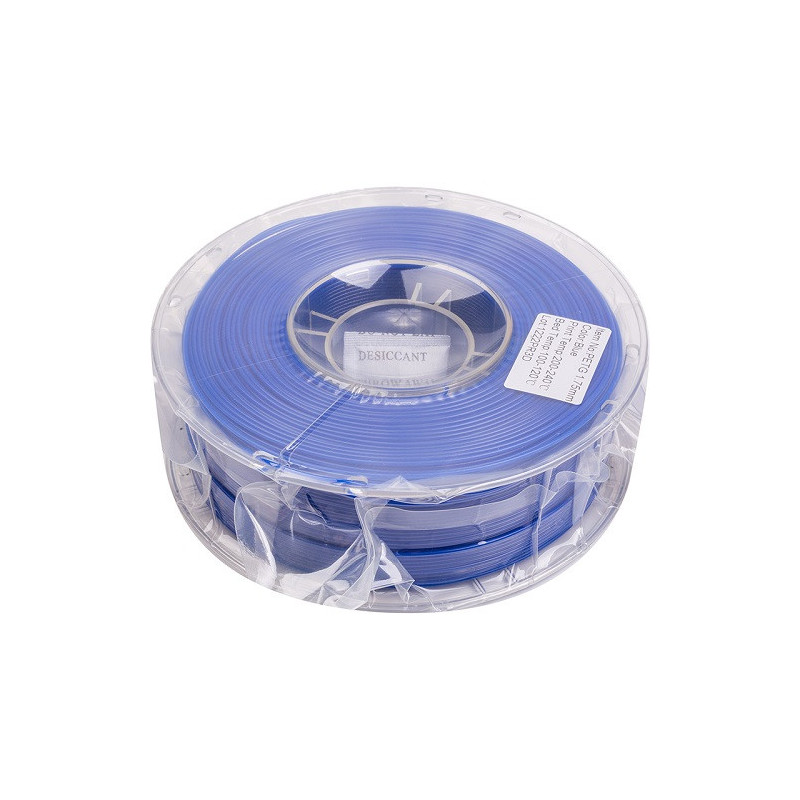 3D spausdinimo plastikas PETG, 1.75mm, 1kg, mėlynas