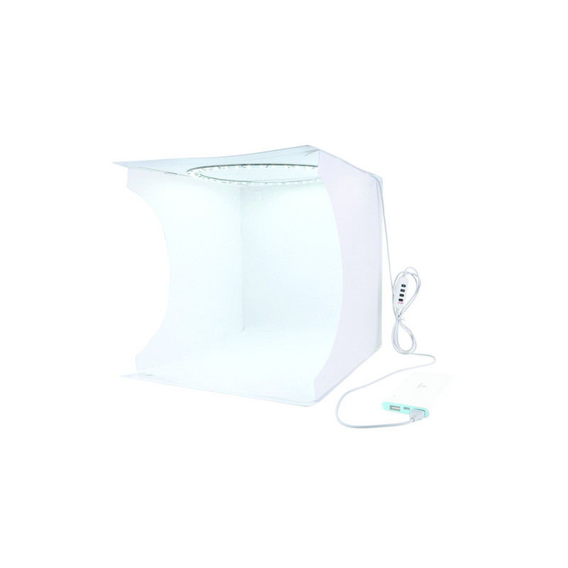 Photography box with LED lighting, 31x31x32cm