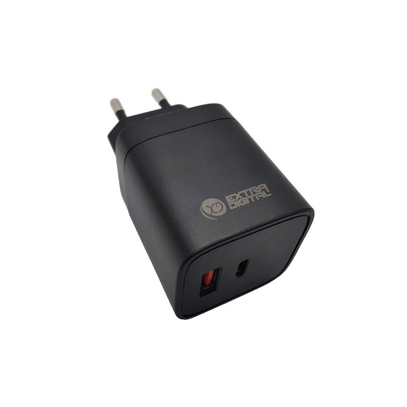 Kroviklis EXTRA DIGITAL GaN USB Type-C, USB Type-A: 45W, PPS