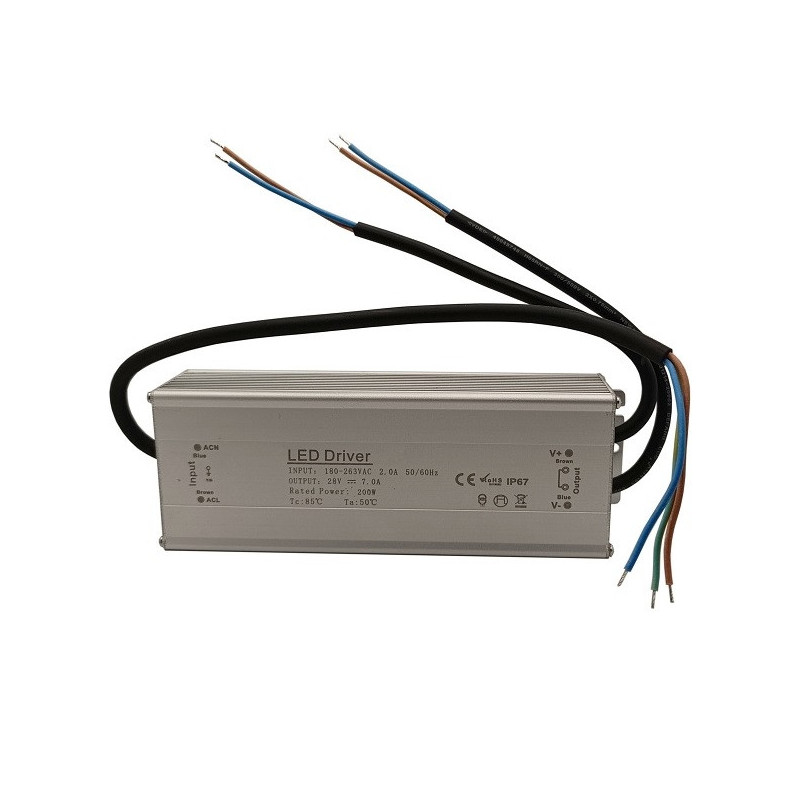 Power supply 28V 7A, IP67, suitable for Husqvarna