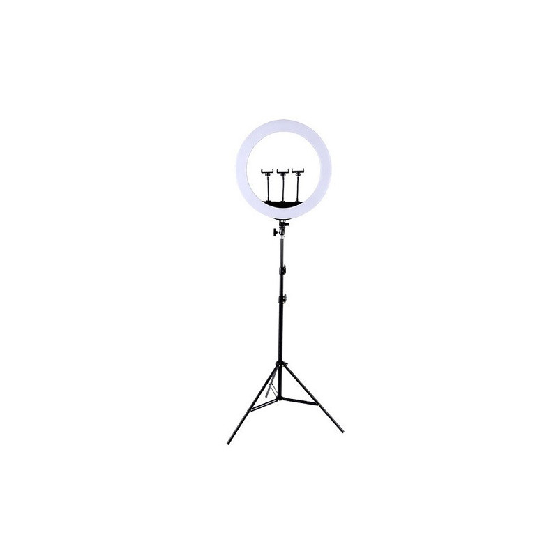 LED žiedinė lempa 45cm, su trikoju stovu iki 2.1m