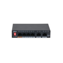 PoE hub 1000Mbps 4-port+2G uplink, Hi-PoE, 60W