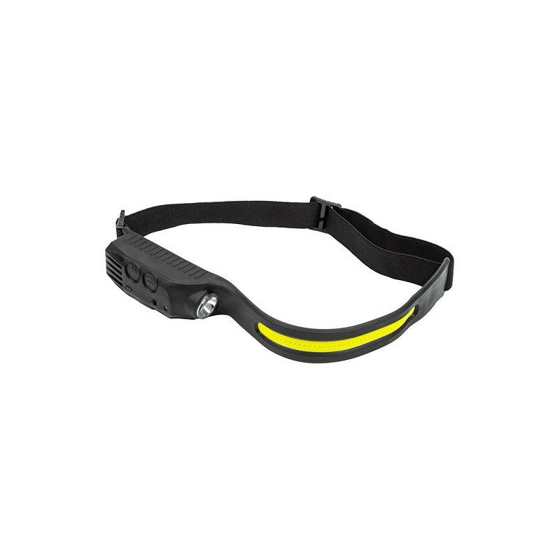 Žibintuvėlis ant galvos COB +XPE, su judesio jutikliu, 350lm, IPX4, USB-C