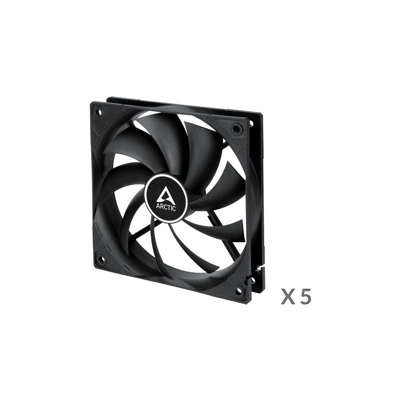 ARCTIC F12, 3-pin, 120mm, case fans, black, 5 pcs.