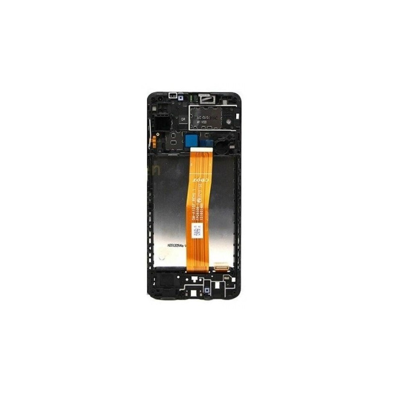 LCD screen Samsung M127 M12 2021 with touch screen with frame black original (service pack)