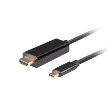 LANBERG USB-C(M) - HDMI(M) kabelis, 1M, 4K 60Hz, juodas