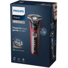 Elektrinis skustuvas - Philips SHAVER Series 5000 S5883 / 10 Rotacinis, 60min, Juodas, Raudonas