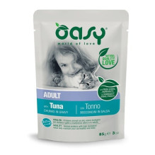 Maisto produktai - Oasy Chunks in Gravy Tuna Wet Cat Food 85g