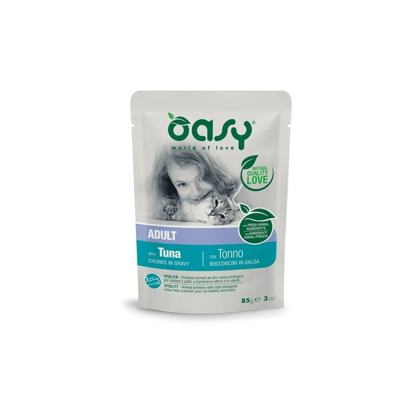 Maisto produktai - Oasy Chunks in Gravy Tuna Wet Cat Food 85g