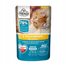 Kačių maistas - FRENDI Junior Chicken Chunks in Gravy Wet Cat Food 100g
