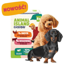 Gyvūnų maistas - ANIMAL ISLAND Kalakutiena Jautienos filė sultinyje 8x150g