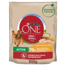 Šunų maistas - PURINA One Mini Active Chicken Rice 27% Protein 17% Fat 800g