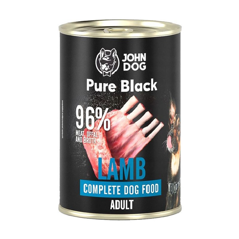 Šunų maistas - JOHN DOG Pure Black Lamb Wet Food 400g Grain-Free