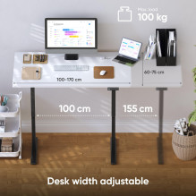 DESK FRAME MOTORISED / BLACK CDF222E-B ONKRON DESK FRAME MOTORISED / BLACK CDF222E-B ONKRON