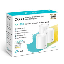 Wireless Router, TP-LINK, Wireless Router, 2-pack, 1800 Mbps, Mesh, IEEE 802.11a, IEEE 802.11n, IEEE 802.11ac, IEEE 802.