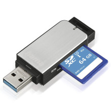 Hama 00123900 USB 3.0 kortelių skaitytuvas aliuminis