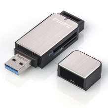 Hama 00123900 USB 3.0 kortelių skaitytuvas aliuminis