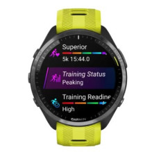 „Garmin Forerunner 965“ 3,56 cm (1,4 colio) AMOLED 47 mm Skaitmeninis 454 x 454 pikselių Jutiklinis ekranas Geltonas „Wi