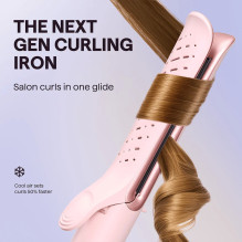 Hair straightening and curling iron Wavytalk Whirlwind Pro pink