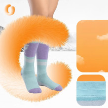 „Qunature 037201“ slidinėjimo kojinės, 37–42 dydis (S / M) – violetinės-žalios