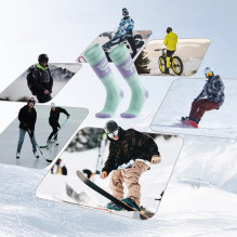 Qunature 037201 ski socks size 37-42 (S / M) - purple-green