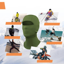 „Qunature 13230023014“ slidinėjimo/motociklo balaklava, M dydis – žalia