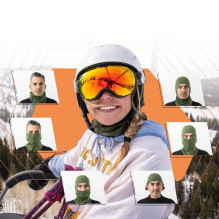 „Qunature 13230023014“ slidinėjimo/motociklo balaklava, M dydis – žalia