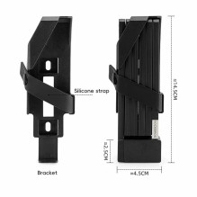 Rockbros 32140003001 foldable bicycle lock with key and handle, 88cm - black