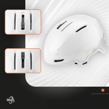 Qunature 10130003001 Ski Helmet with Earmuffs Snowboard Size L - White