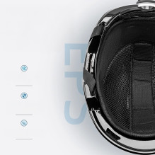 „Qunature 10130003002“ slidinėjimo šalmas su ausinėmis, snieglenčių sportui, M dydis – baltas