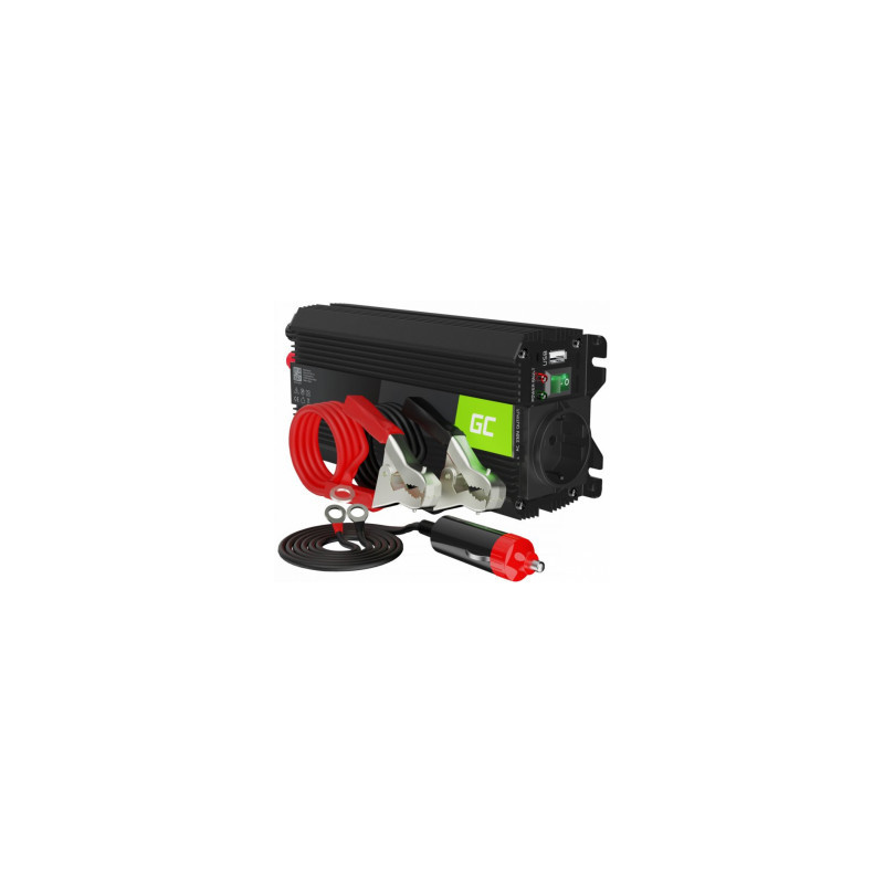 Power converter Green Cell 12V to 230V 500W / 1000W with USB