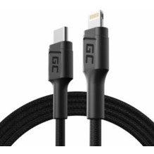 Green Cell GC Power Stream USB Type-C Male - Lightning Male 1m MFi Black