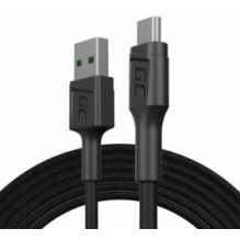 „Green Cell GC PowerStream“ USB kištukas - „Micro USB kištukas“, greito įkrovimo, 1,2 m, juodas
