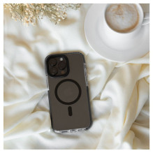 „Evelatus“ skaidrus „Apple iPhone 15 Pro“ dėklas, skirtas PC+TPU su „MagSafe“ ir juodos spalvos