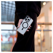 Evelatus Apple iPhone 15 Pro Clear Case PC+TPU With MagSafe Transparent Black