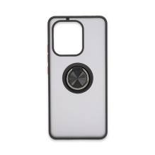 iLike Xiaomi Redmi Note 13 4G hibridinis dėklas su žiedu, juodas