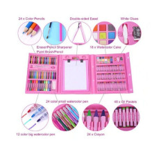 Kiddyz Stationery Set 208 pcs Kids Art Kit Drawing &amp; Painting Supplies Pink