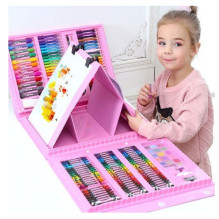 Kiddyz Stationery Set 208 pcs Kids Art Kit Drawing &amp; Painting Supplies Pink