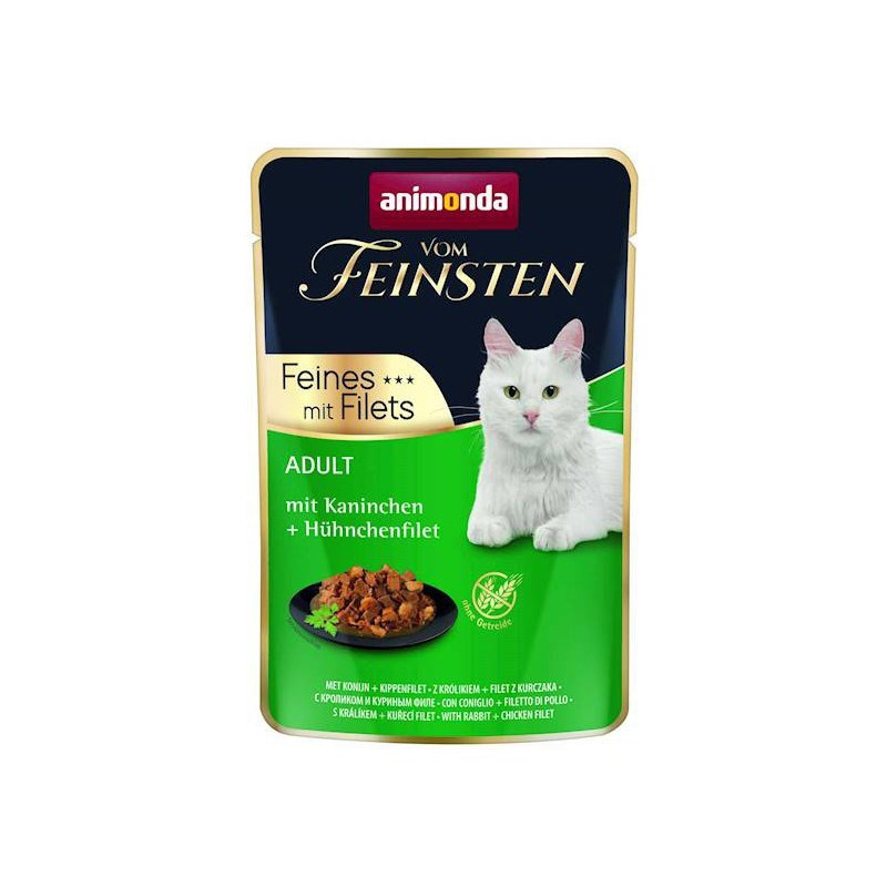 Cat Food - ANIMONDA Vom Feinsten Rabbit and Chicken Fillet for Wet Food 85g